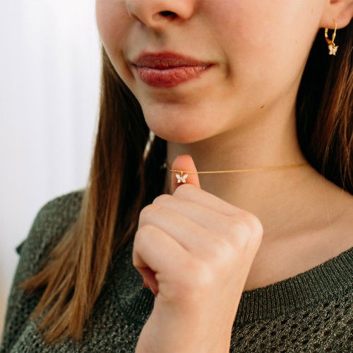 Helen Kirchhofer - Julie Julsen Kids Halskette mit Anhänger Buttertly - JJKNE34454-G