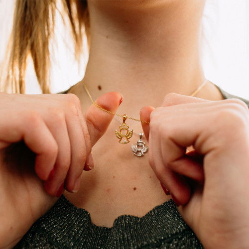 Helen Kirchhofer - Julie Julsen Kids Halskette mit Anhänger Angel - JJKNE34699-G