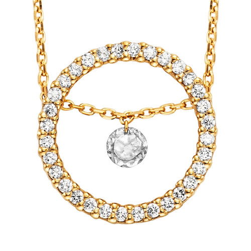 Helen Kirchhofer - Julie Julsen Halskette mit Anhänger Moving Stone - JJNE01432.3WT