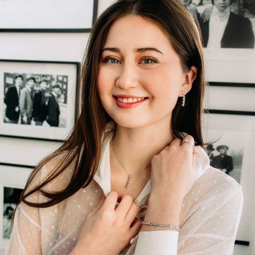 Helen Kirchhofer - Julie Julsen Halskette mit Anhänger Crystal Line - JJNE33359-3S