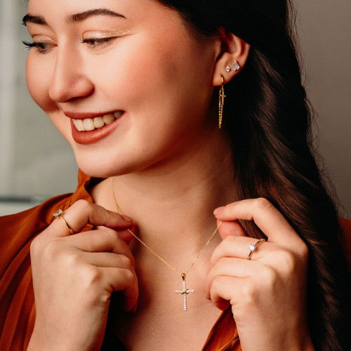 Helen Kirchhofer - Julie Julsen Halskette mit Anhänger Infinity Cross - JJNE34167-4G