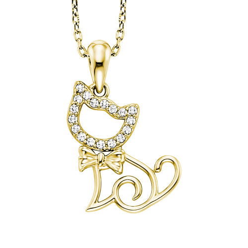 Helen Kirchhofer - Julie Julsen Halskette mit Anhänger Cat - JJNE34932-G