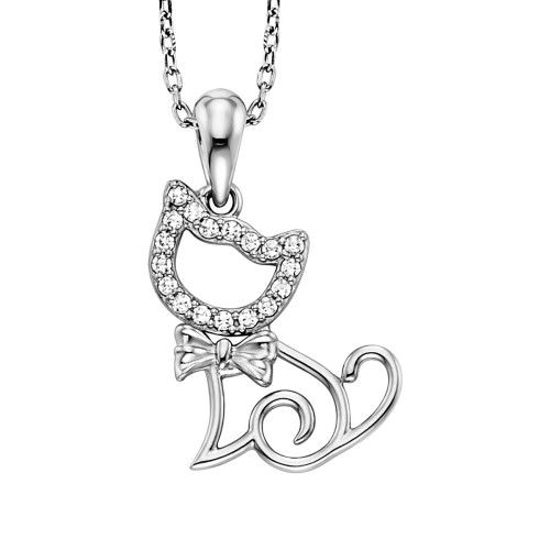 Helen Kirchhofer - Julie Julsen Halskette mit Anhänger Cat - JJNE34932-S