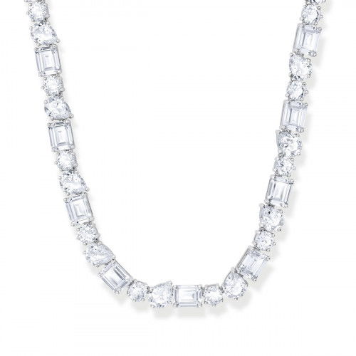 Helen Kirchhofer - Thomas Sabo Choker Halskette mit weissen Steinen in drei Schliffarten Silber - KE2196-051-14-L42V