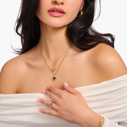 Helen Kirchhofer - Thomas Sabo Halskette mit Anhänger Heart Romance vergoldet - KE2297-995-11-L45V