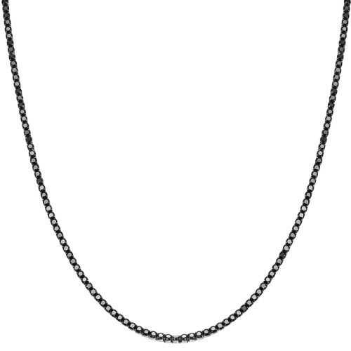 Helen Kirchhofer - Thomas Sabo Halskette Tenniskette Sparkling Black Zirkoniasteine Silber - KE2303-643-11