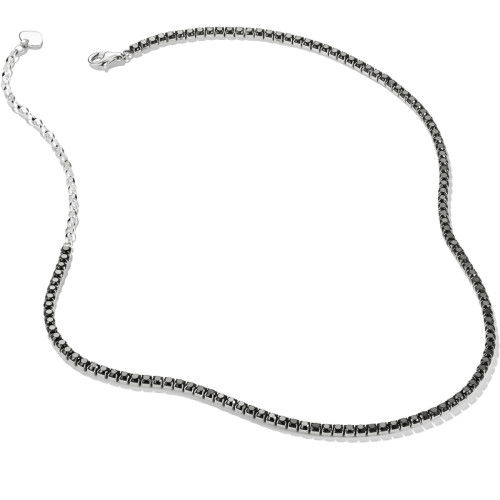 Helen Kirchhofer - Thomas Sabo Halskette Tenniskette Sparkling Black Zirkoniasteine Silber - KE2303-643-11