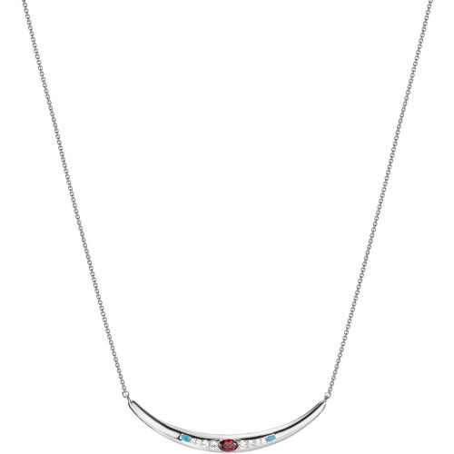 Helen Kirchhofer - Thomas Sabo Halskette Roter Zirkoniastein Halbform Elyndra Silber - KE2330-166-7-L45V