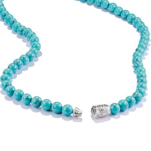 Helen Kirchhofer - Thomas Sabo Halskette Beads mit imitiertem Türkis Elyndra Silber - KE2335-405-17-L55