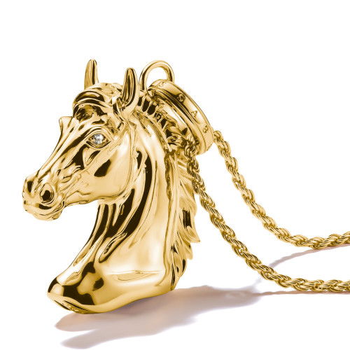 Helen Kirchhofer - Thomas Sabo Halskette Pferdekopf Zirkonia Elyndra 18k Vergoldung - KE2342-414-39-L50V