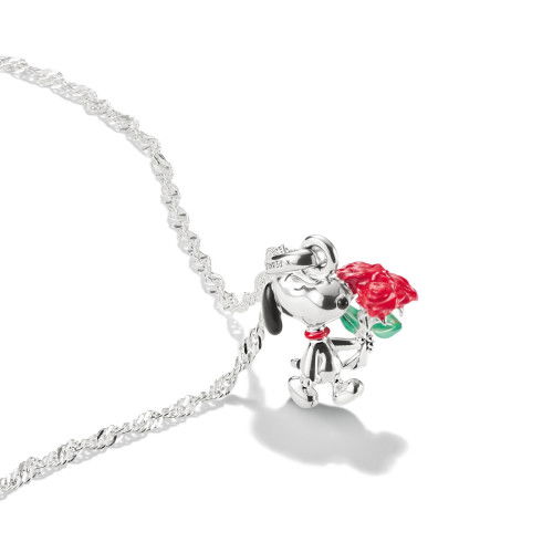 Helen Kirchhofer - Thomas Sabo Halskette Snoopy mit Rosen Anhänger PEANUTS Silber - KE2353-664-7-L45V