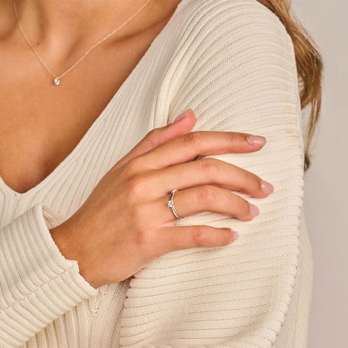 Helen Kirchhofer - Blush Lab Diamonds Ring 14k Weissgold - LG1001W