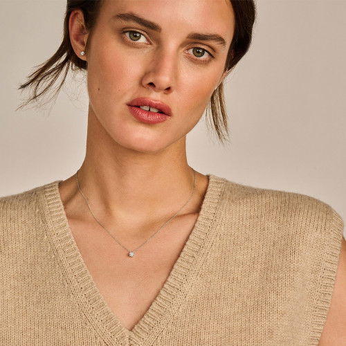 Helen Kirchhofer - Blush Lab Diamonds Halskette 14k Weissgold - LG3002W