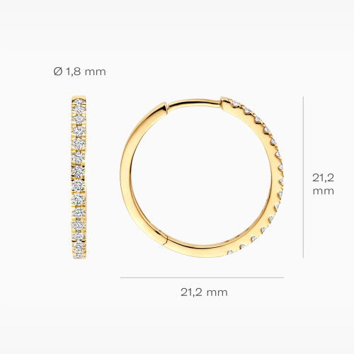 Helen Kirchhofer - Blush Lab Diamonds Ohrringe 14k Gelbgold - LG7013Y