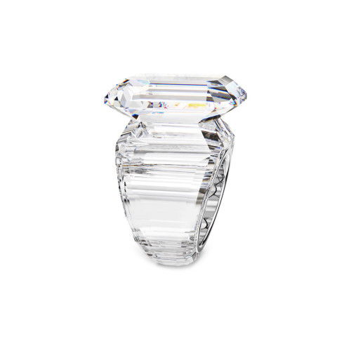 Helen Kirchhofer - Swarovski Lucent Cocktail Ring Oktagon Schliff Weiss