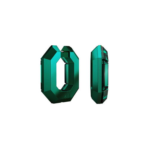 Helen Kirchhofer - Swarovski Lucent Kreolen Achteckform Klein Grün - 5680786