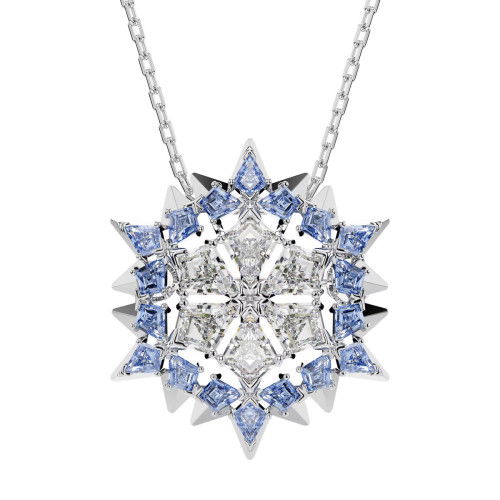 Helen Kirchhofer - Swarovski Magic Anhänger und Brosche Schneeflocke Blau Rhodiniert - 5737619