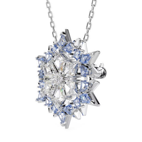 Helen Kirchhofer - Swarovski Magic Anhänger und Brosche Schneeflocke Blau Rhodiniert - 5737619