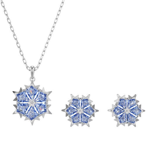 Helen Kirchhofer - Swarovski Magic Set Schneeflocke Blau Rhodiniert - 5734243