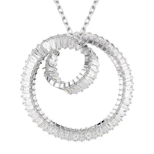 Helen Kirchhofer - Swarovski Matrix Halskette Baguette Schliff Weiss Rhodiniert - 5727114