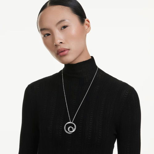 Helen Kirchhofer - Swarovski Matrix Halskette Baguette Schliff Weiss Rhodiniert - 5727114