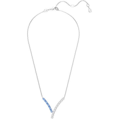 Helen Kirchhofer - Swarovski Matrix Halskette Verschiedene Schliffe Blau Rhodiniert - 5732265