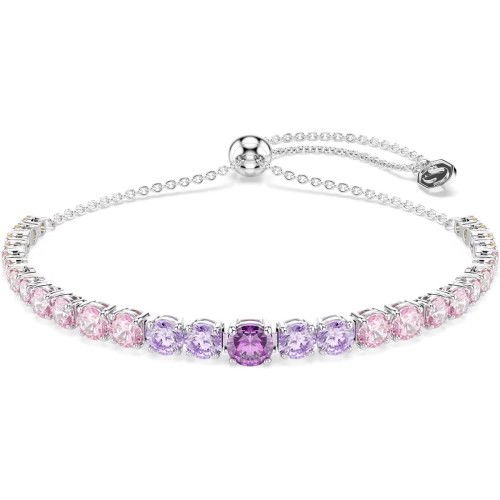 Helen Kirchhofer - Swarovski Matrix Tennis Bracelet Gradient of round cuts Multicolored Rhodium plated - 5751197