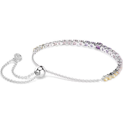 Helen Kirchhofer - Swarovski Matrix Tennis Bracelet Gradient of round cuts Multicolored Rhodium plated - 5751197