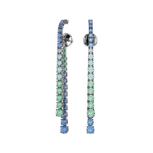 Helen Kirchhofer - Swarovski Matrix Drop Ohrhänger Rundschliffe im Farbverlauf Mehrfarbig Rutheniert - 5741390