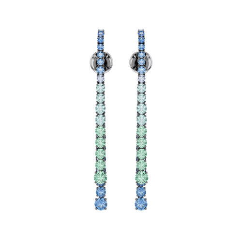 Helen Kirchhofer - Swarovski Matrix Drop Ohrhänger Rundschliffe im Farbverlauf Mehrfarbig Rutheniert - 5741390