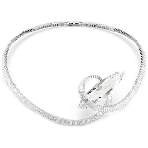 Helen Kirchhofer - Swarovski Matrix Halsband Baguette Schliff Weiss Rhodiniert - 5727039