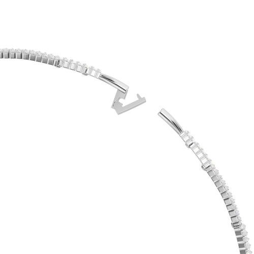 Helen Kirchhofer - Swarovski Matrix Halsband Baguette Schliff Weiss Rhodiniert - 5727039