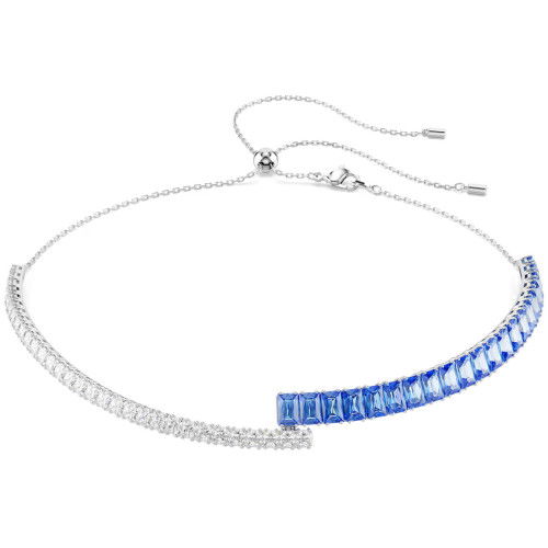 Helen Kirchhofer - Swarovski Matrix Halsband Verschiedene Schliffe Blau Rhodiniert - 5722464
