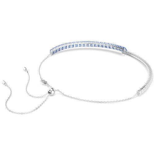 Helen Kirchhofer - Swarovski Matrix Halsband Verschiedene Schliffe Blau Rhodiniert - 5722464