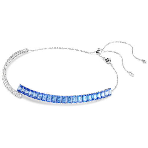 Helen Kirchhofer - Swarovski Matrix Halsband Verschiedene Schliffe Blau Rhodiniert - 5722464