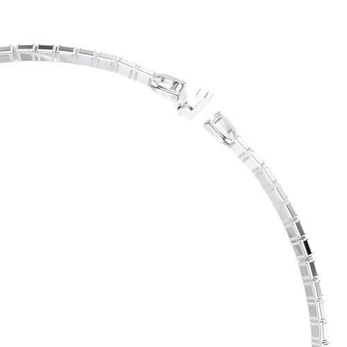 Helen Kirchhofer - Swarovski Matrix Halskette Baguette Schliff Weiss Rhodiniert - 5727111