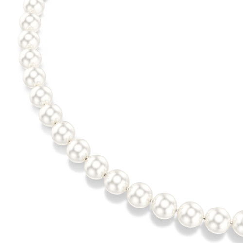 Helen Kirchhofer - Swarovski Matrix Halskette Kristallperle Weiss Rhodiniert - 5747746