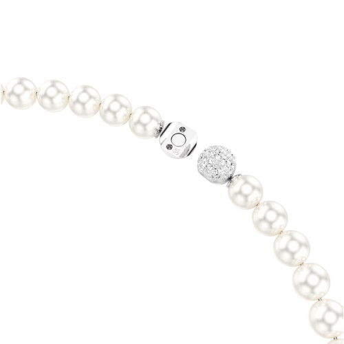 Helen Kirchhofer - Swarovski Matrix Halskette Kristallperle Weiss Rhodiniert - 5747746