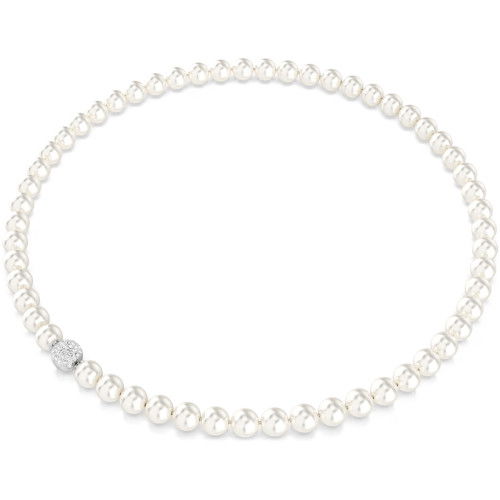 Helen Kirchhofer - Swarovski Matrix Halskette Kristallperle Weiss Rhodiniert - 5747746