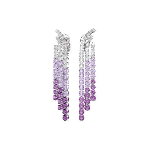 Helen Kirchhofer - Swarovski Matrix Ohrclips Farbverlauf Rundschliffe Violett Rhodiniert - 5705831