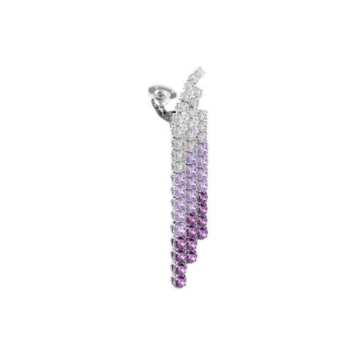Helen Kirchhofer - Swarovski Matrix Ohrclips Farbverlauf Rundschliffe Violett Rhodiniert - 5705831