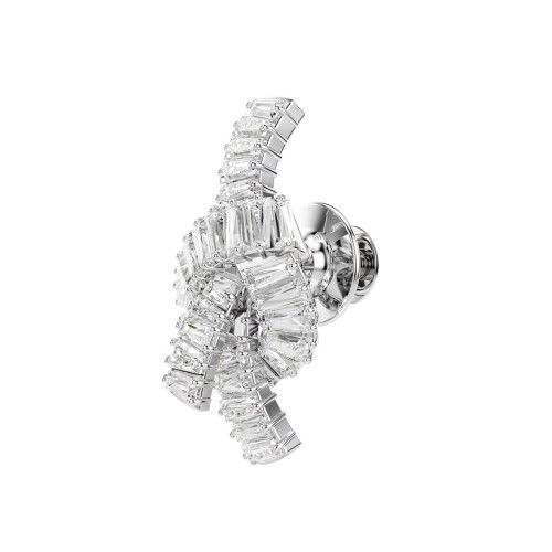Helen Kirchhofer - Swarovski Matrix Pin Baguette Schliff Knoten Weiss Rhodiniert - 5731102