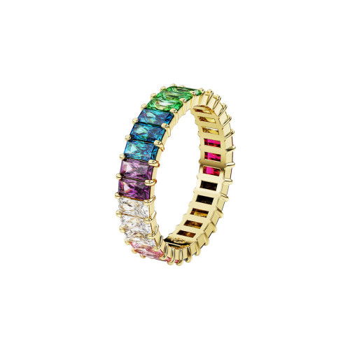 Helen Kirchhofer - Swarovski Matrix Ring Baguette Schliff Mehrfarbig Goldlegierungsschicht