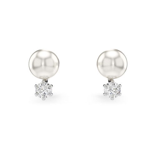 Helen Kirchhofer - Swarovski Matrix Set Kristallperle Rundschliff Weiss Rhodiniert - 5742040