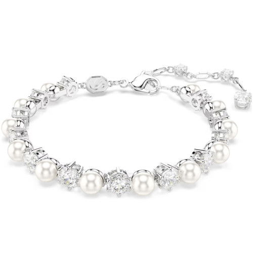 Helen Kirchhofer - Swarovski Matrix Tennis Armband Kristallperle Rundschliff Weiss - 5689625