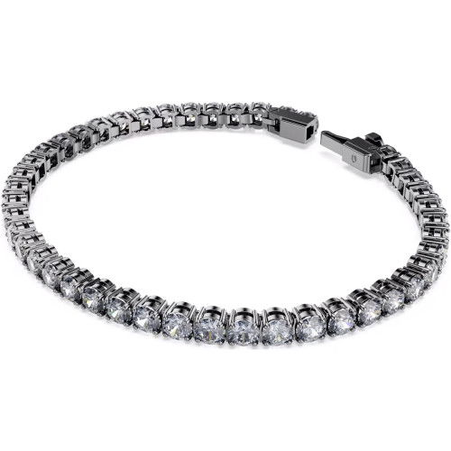 Helen Kirchhofer - Swarovski Matrix Tennis Armband Rundschliff Grau