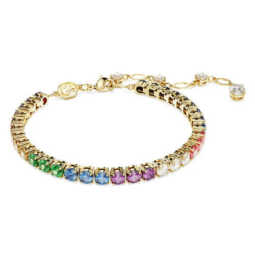 Helen Kirchhofer - Swarovski Matrix Armband Rundschliff Mehrfarbig Goldlegierungsschicht - 5685691