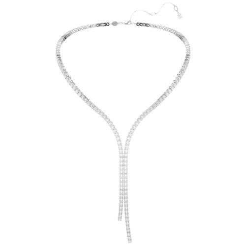 Helen Kirchhofer - Swarovski Matrix Y Halskette Rundschliff Weiss Rhodiniert - 5707988