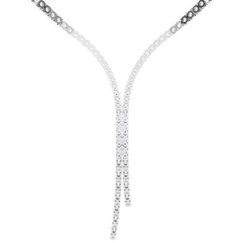 Helen Kirchhofer - Swarovski Matrix Y Halskette Rundschliff Weiss Rhodiniert - 5707988
