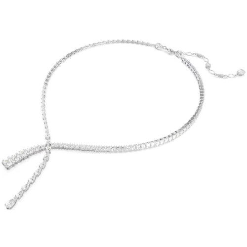 Helen Kirchhofer - Swarovski Matrix Y Halskette Verschiedene Schliffe Weiss Rhodiniert - 5692533